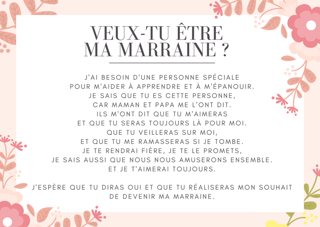 modele lettre demande marraine