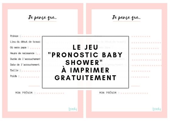 Le jeu : Pronostic Baby Shower à imprimer gratuitement – Beely