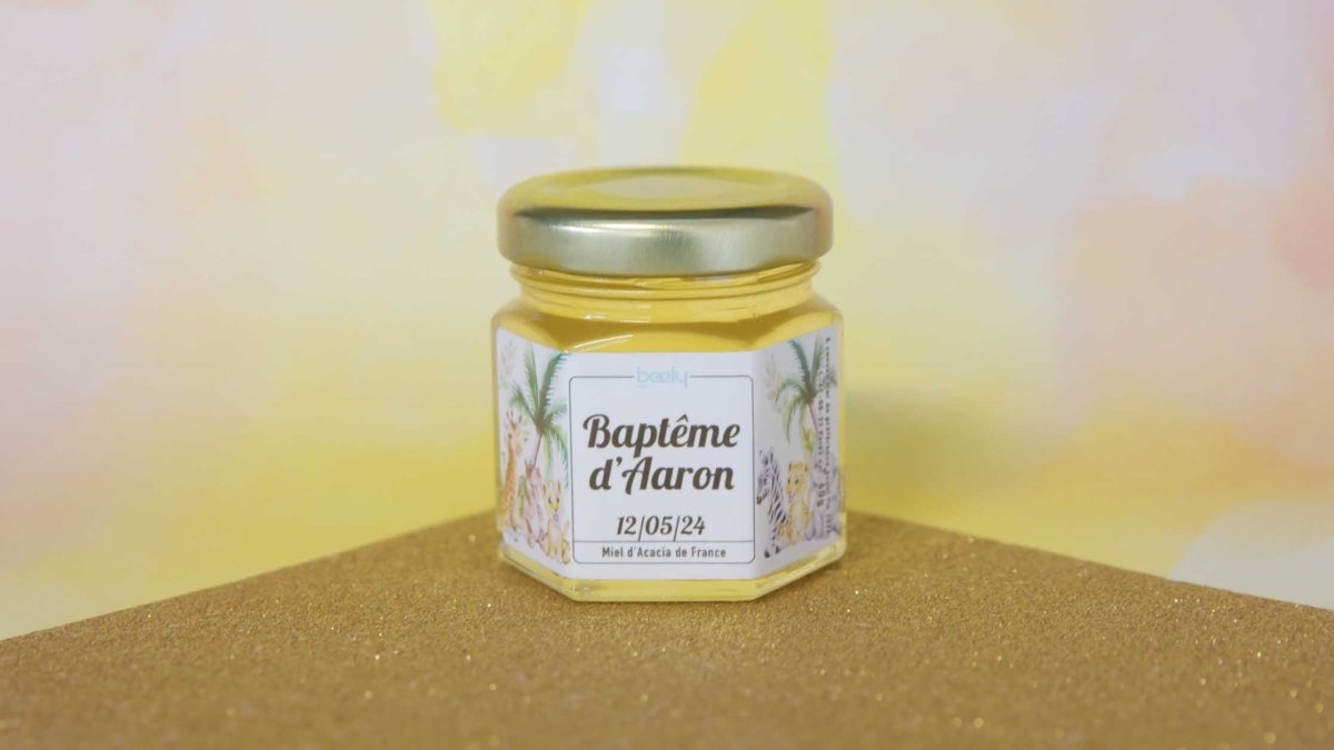 Miel de baptême : LE Cadeau Invité de Baptême Original