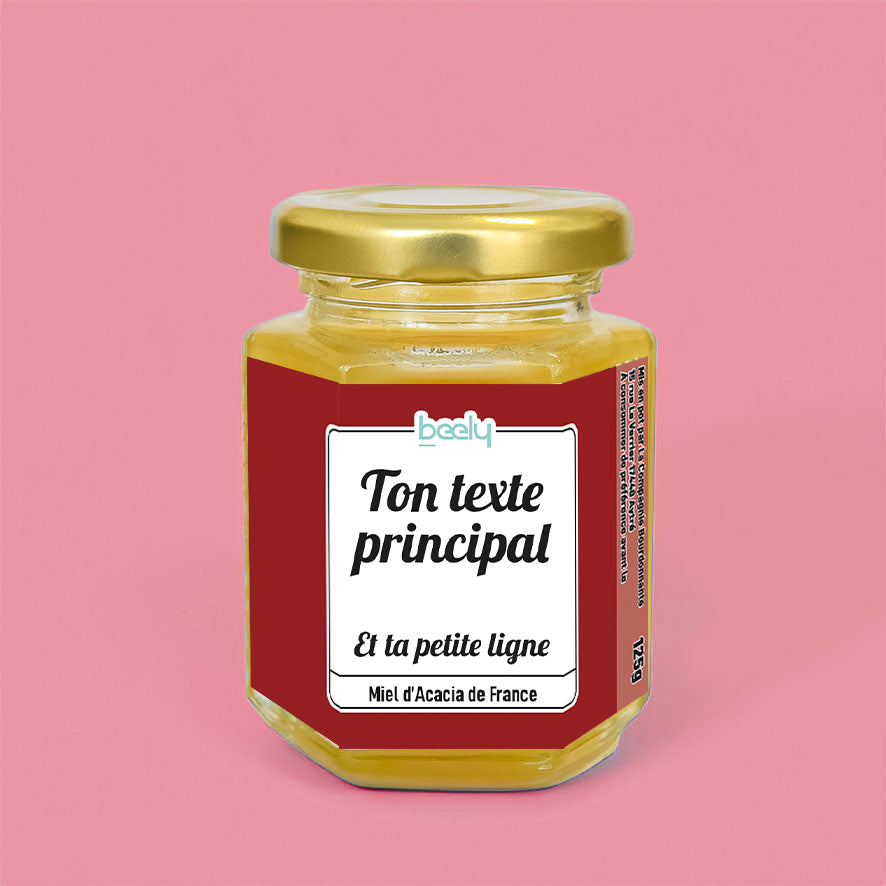Pot de miel Rouge 125g