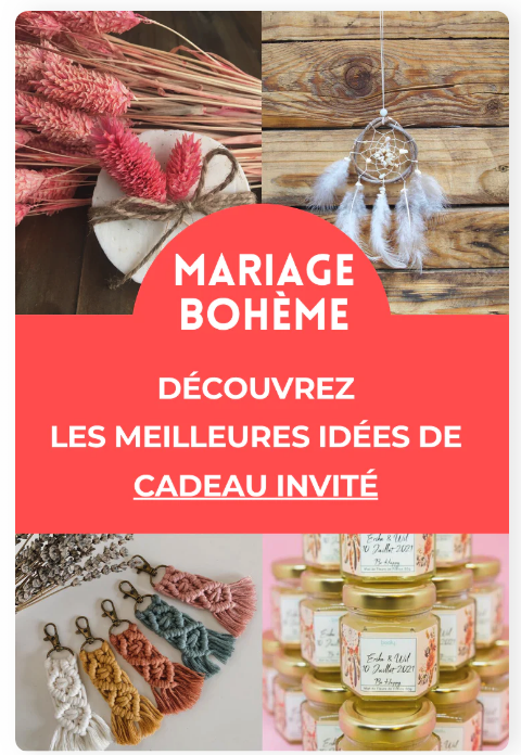 Les meilleurs cadeaux d’invités pour un mariage Boho