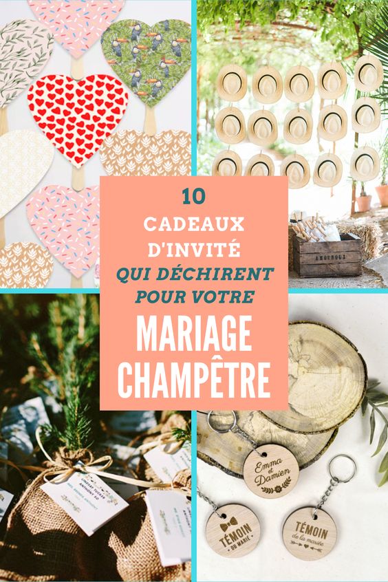 cadeau invité mariage champêtre
