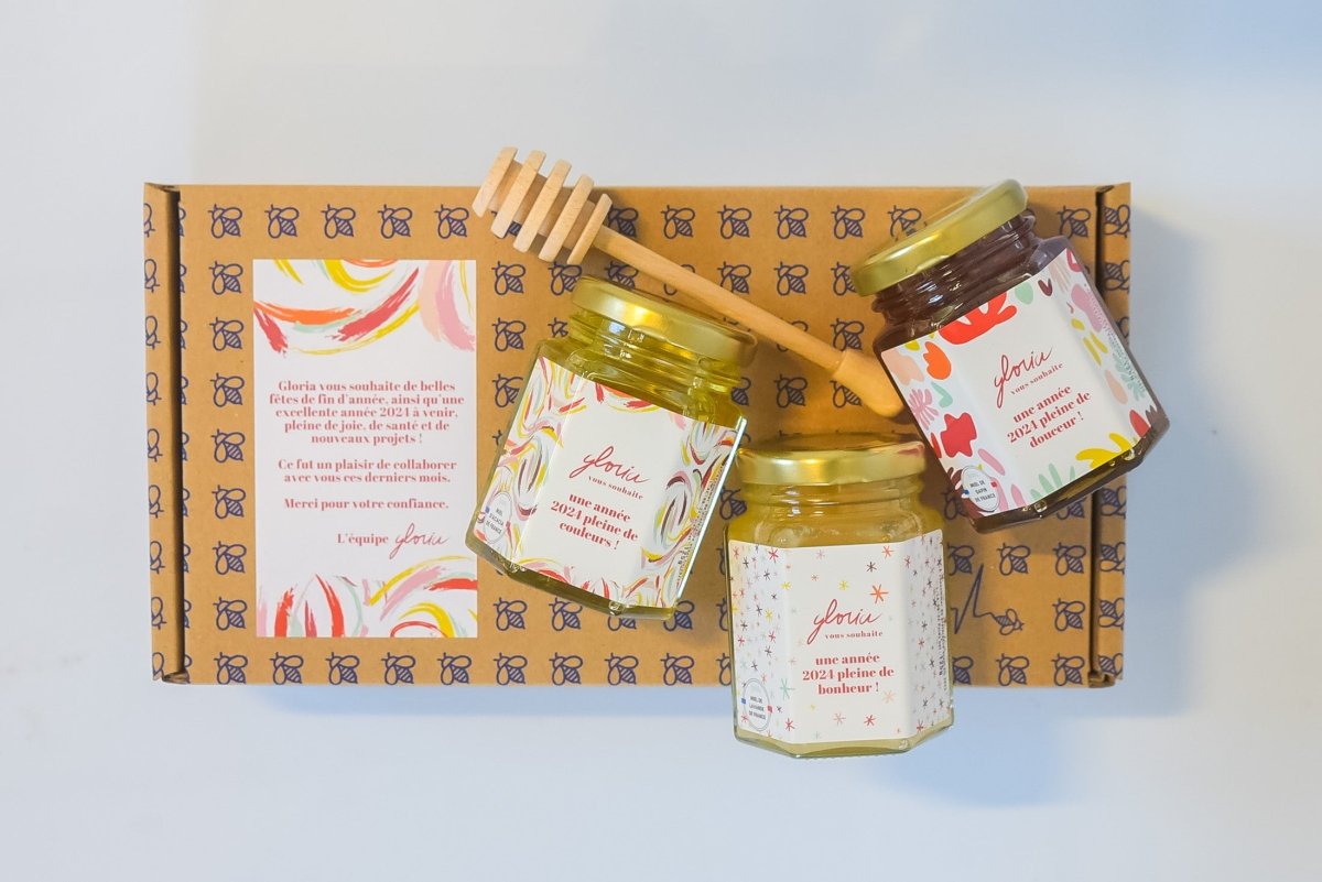 Coffret cadeau gourmand d'entreprise Bee-Live - Miels et Bougie - Idée Cadeau RSE n°1