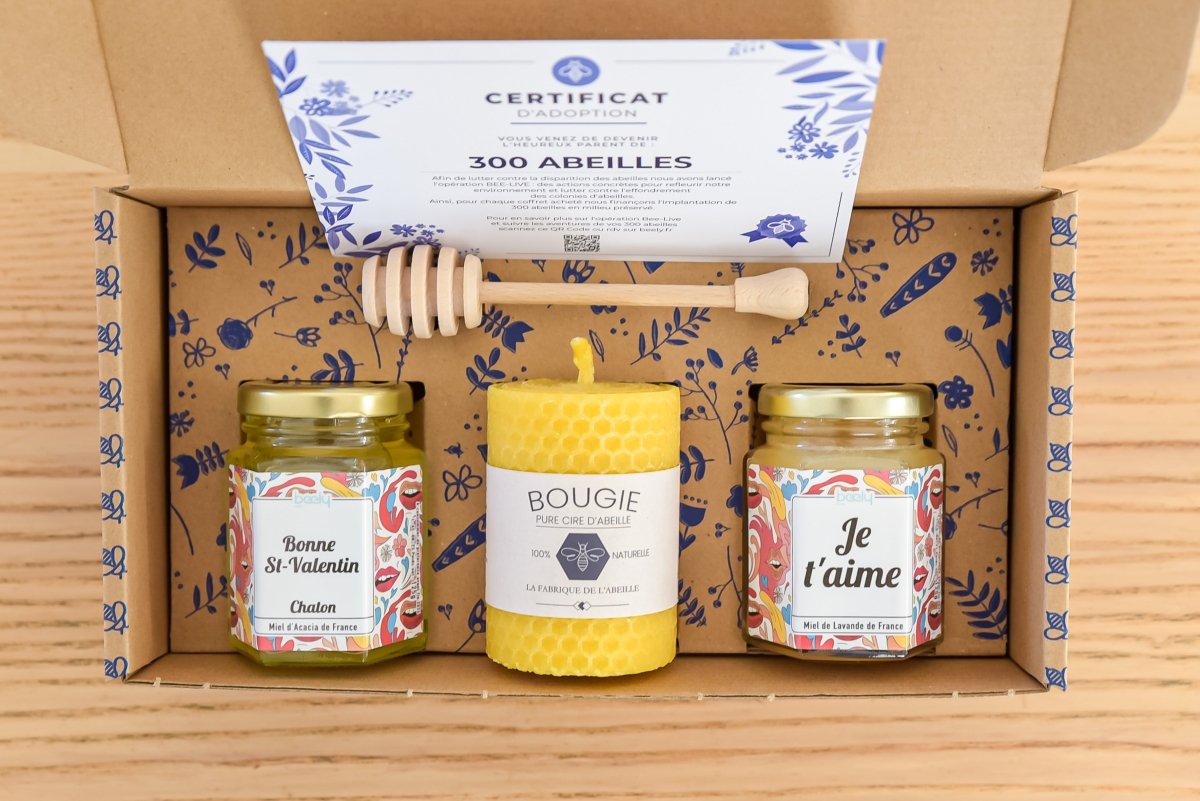 Coffret de miels Saint-Valentin