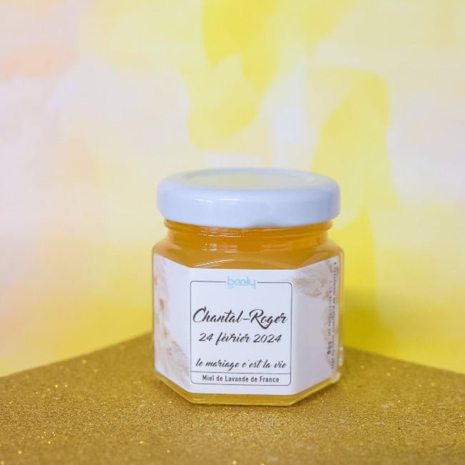 mini pot de miel capsule blanche
