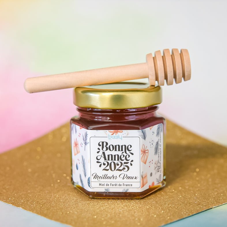 Pot de Miel personnalisé Bonne Année