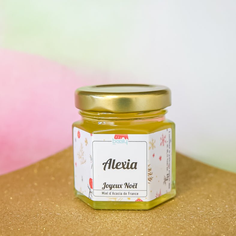 Pot de Miel personnalisé de Noël