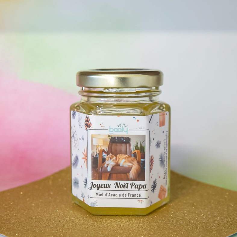 Pot de Miel personnalisé de Noël