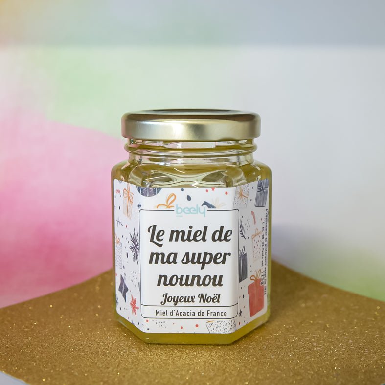 Pot de Miel personnalisé de Noël