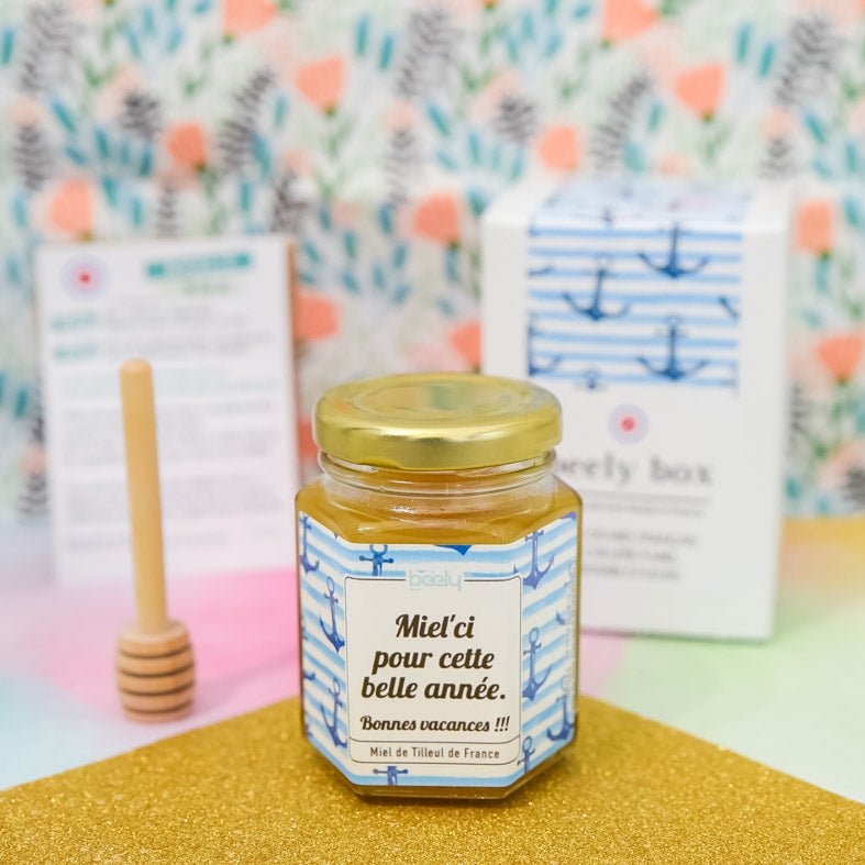 box de miel personnalisé pour cadeau atsem