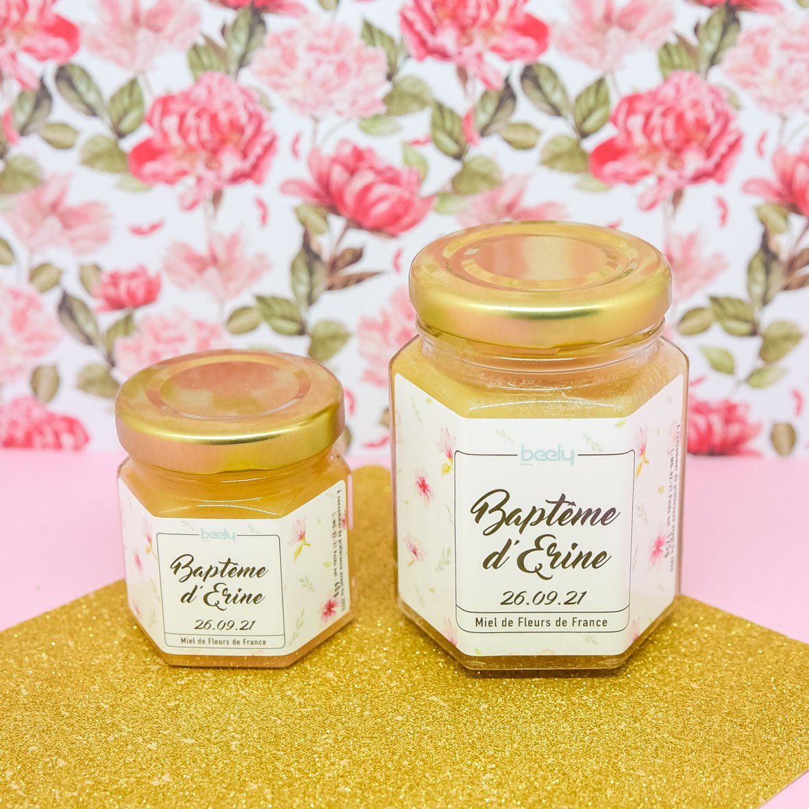 Cadeau Invité baptême avec fond fait maison