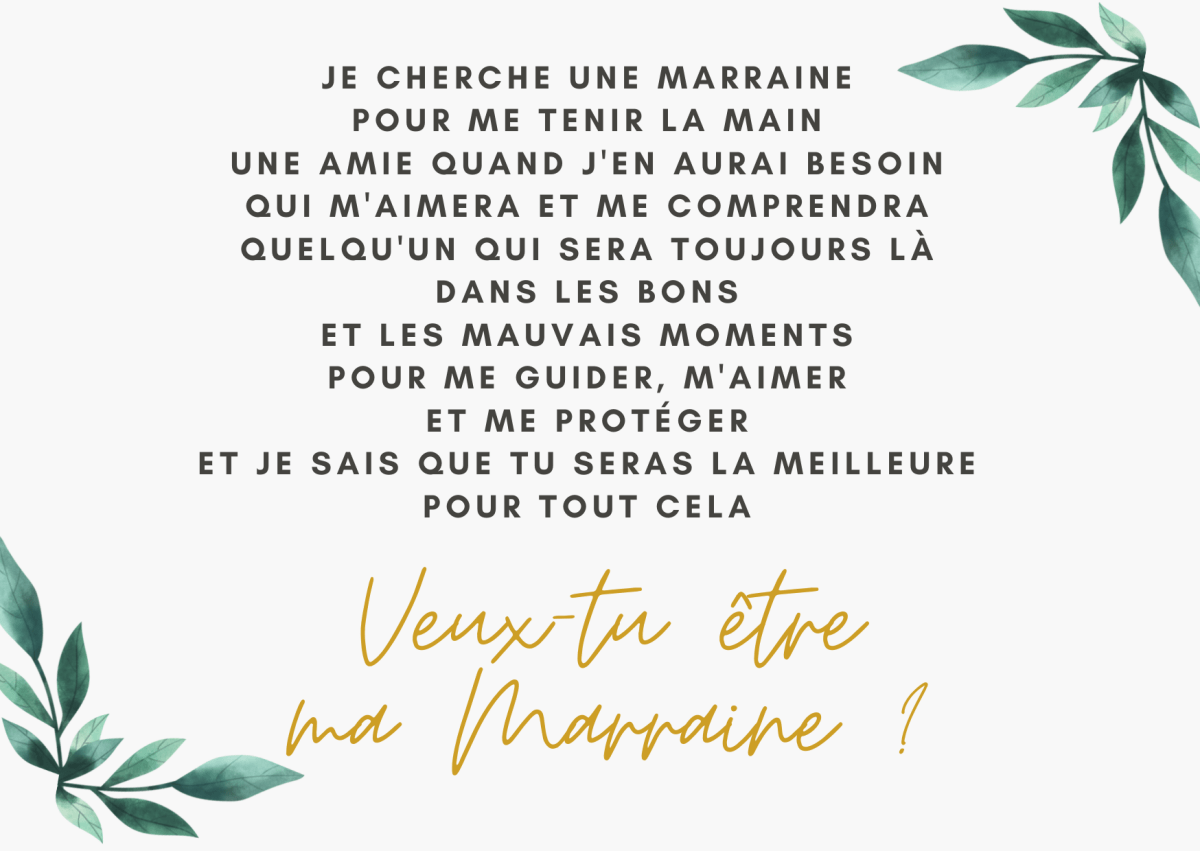carte demande originale marraine gratuite