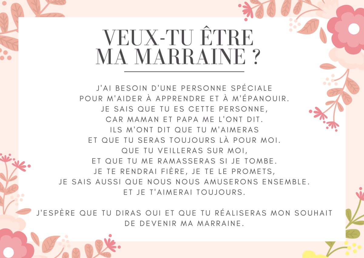 veux tu etre ma marraine carte gratuite
