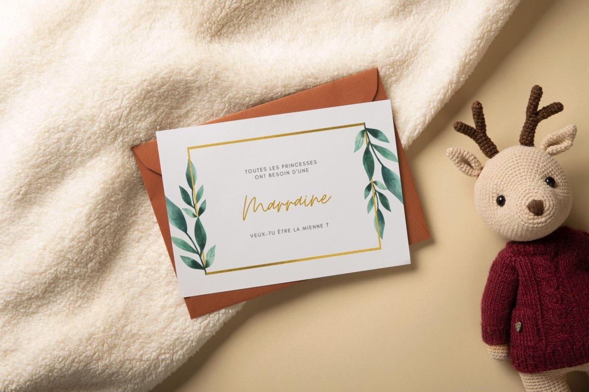 Carte Demande de Marraine à imprimer gratuit