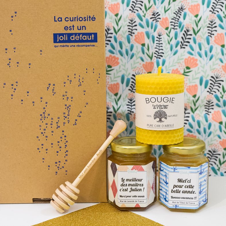 coffret de miel personnalisé pour un cadeau de fin d'année