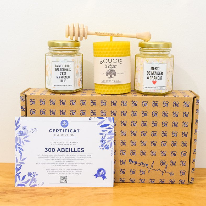 exemple de coffret de miel personnalisé