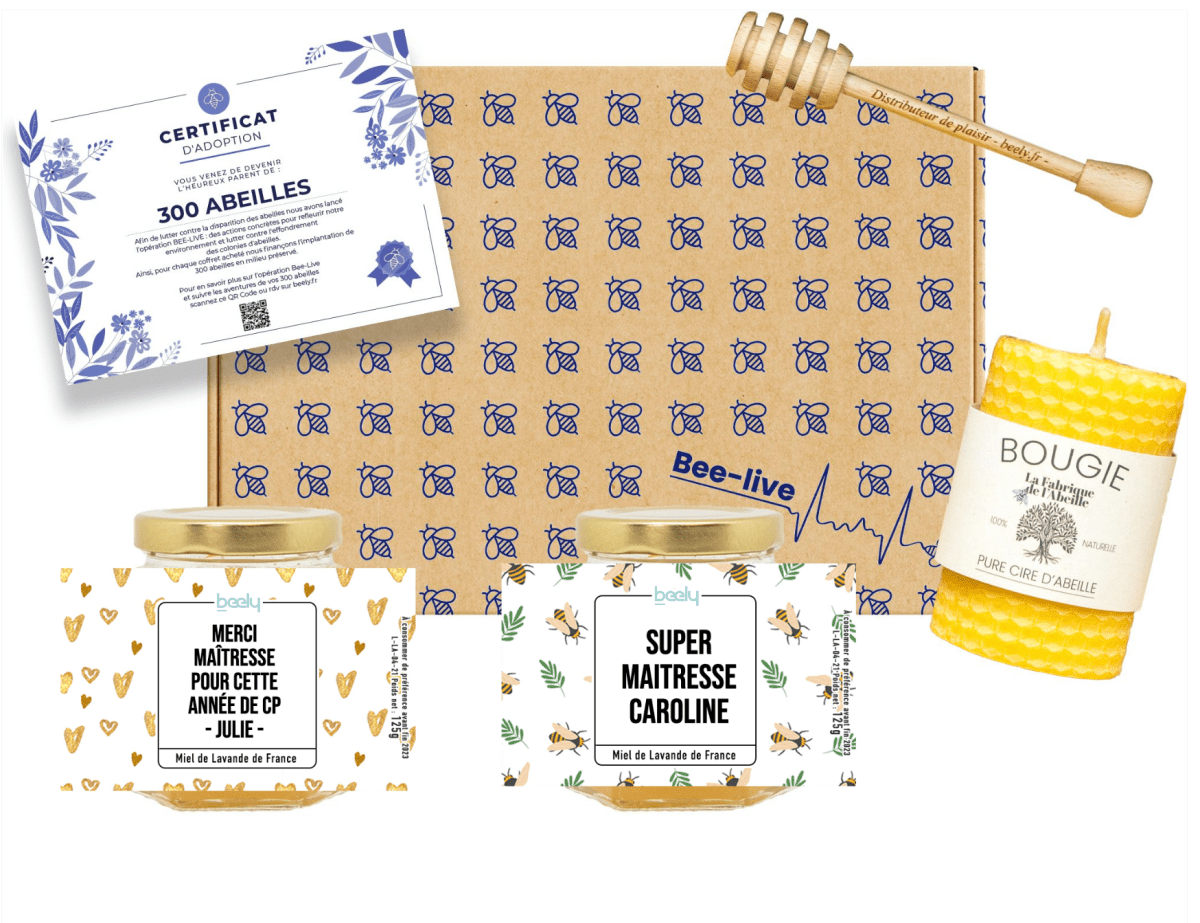 exemple de personnalisation pour un coffret cadeau merci maitresse