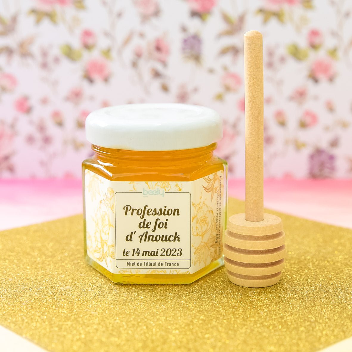 Pot de miel Roses en Or