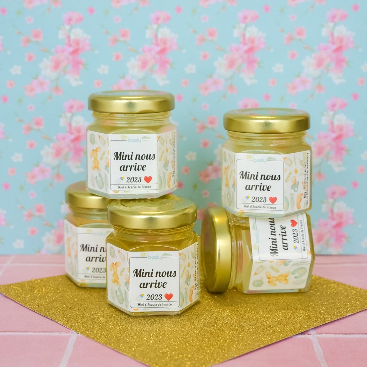 petit pot de miel personnalisé pour anniversaire