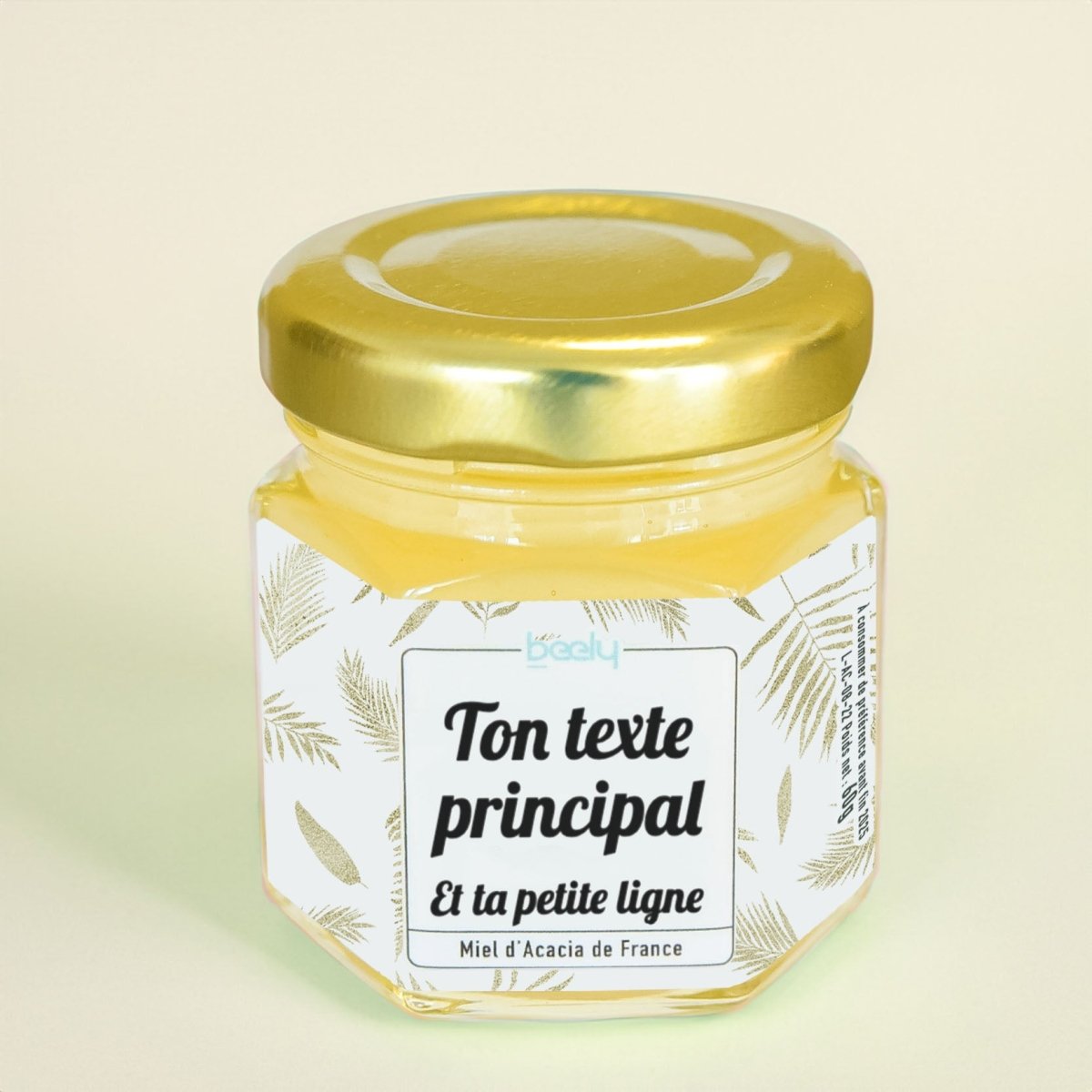 Pot de miel personnalisé chic et doré