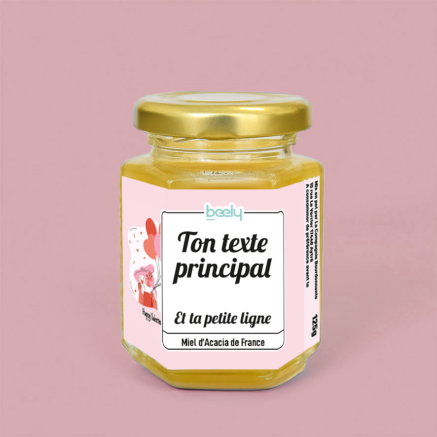 Pot de miel Saint Valentin 125g