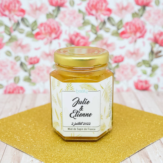 pot de miel mariage chic et doré