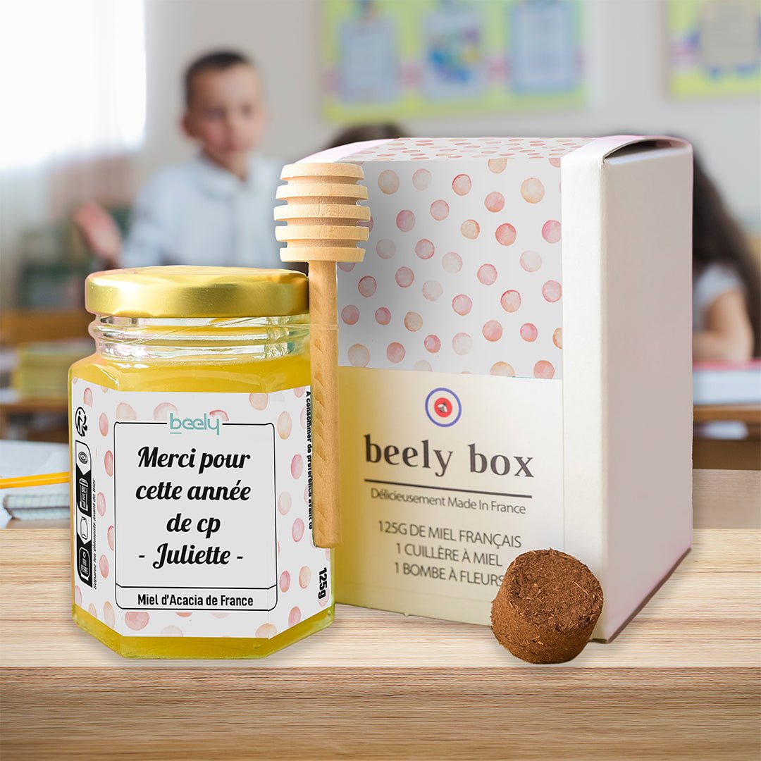 Box de Miel comme cadeau Maîtresse de CP