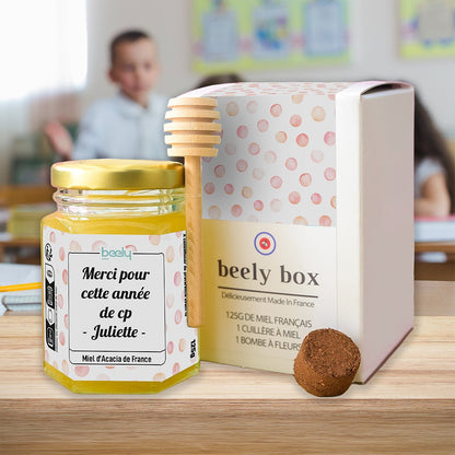 Box de Miel comme cadeau Maîtresse de CP
