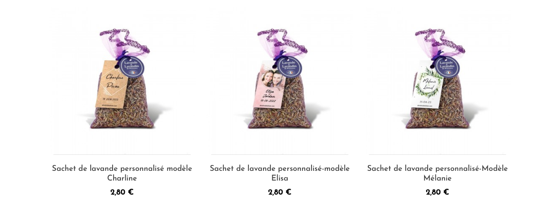 sachet de lavande mariage personnalisé