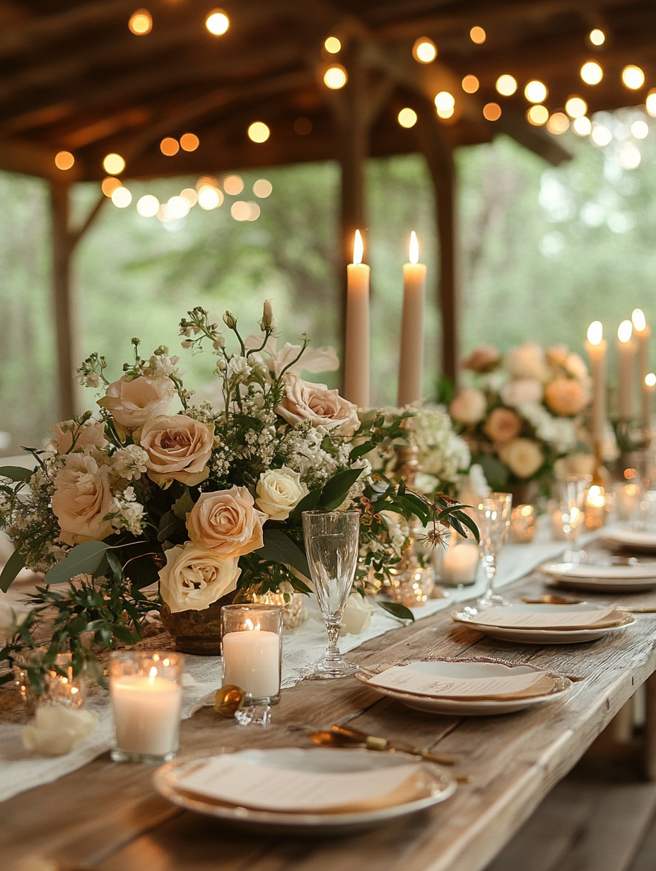 table rustique champetre de mariage