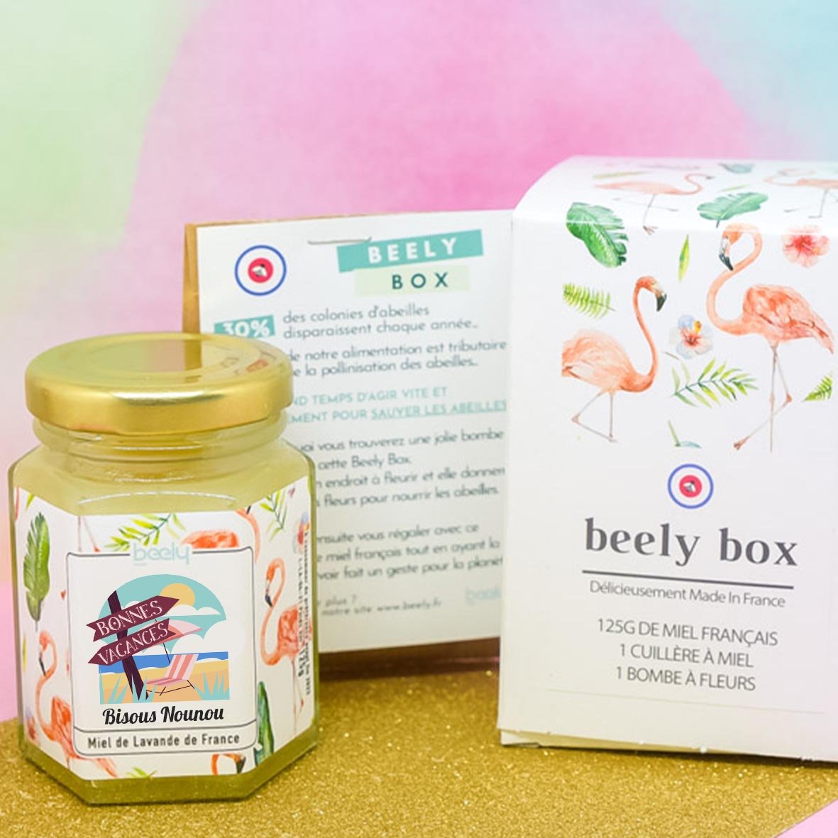 box de miel personnalisée comme cadeau vacances nounou