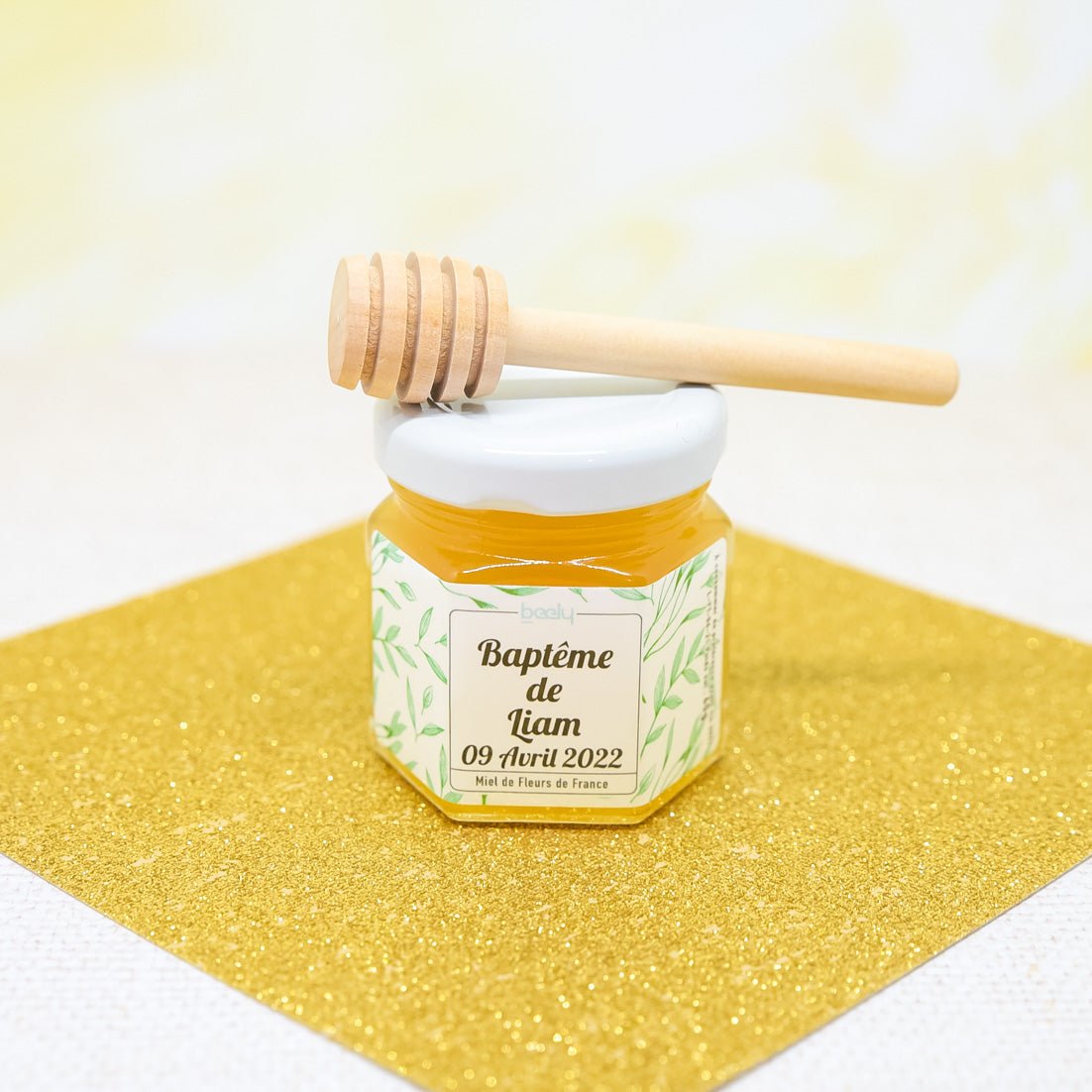 petit pot de miel personnalisé Cadeau Souvenir Baptême Original