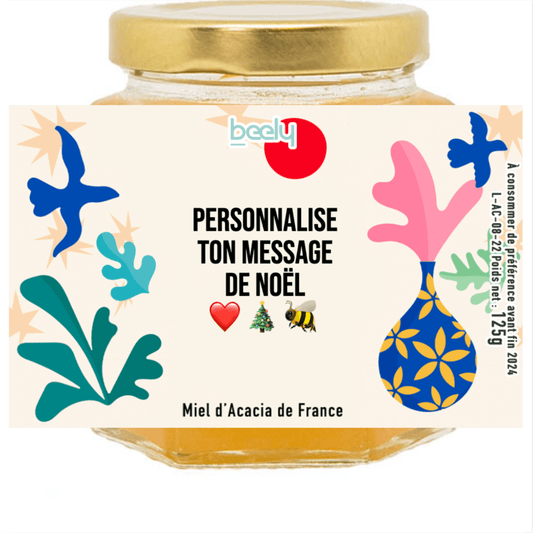 Pot de Miel personnalisé de Noël : le Vase aux Oiseaux